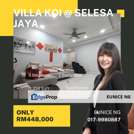 Villa Koi @ Selesa Jaya | Townhouse | Ground Floor | Renovated Unit , Johor, Skudai