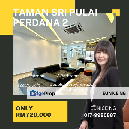 Taman Sri Pulai Perdana 2 @ Kangkar Pulai Double Storey Terrace House End Lot, Johor, Johor Bahru