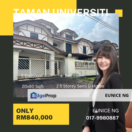 Taman Universiti, 2.5 Storey Semi-D House, Johor, Skudai