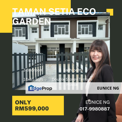 Setia Eco Garden, Unblock View (Double Storey Terrace House) 18x65 Sqft, Johor, Gelang Patah