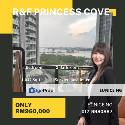 R&F Princess Cove, 1,047Sqft Fully Furnished, Johor, Johor Bahru