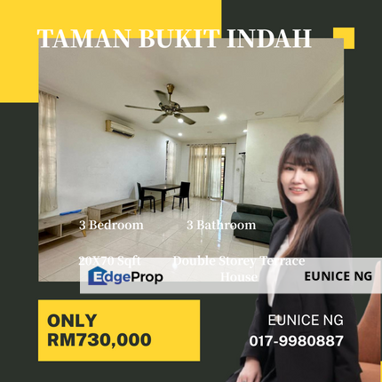 Taman Bukit Indah - Double Storey Terrace House (End Lot 20x70Sqft), Johor, Johor Bahru