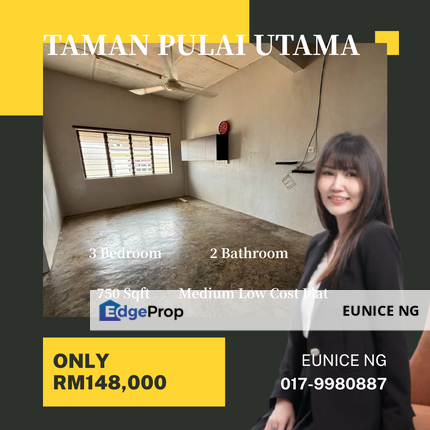Taman Pulai Utama - Medium Low Cost Flat For Sale (750Sqft), Johor, Skudai