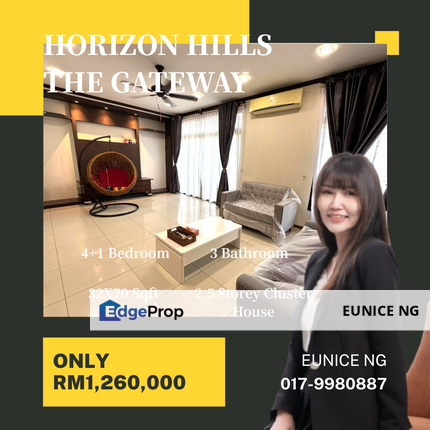 The Gateway @ Horizon Hills - 2.5 Storey Cluster House For Sale (Unblock View), Johor, Nusajaya
