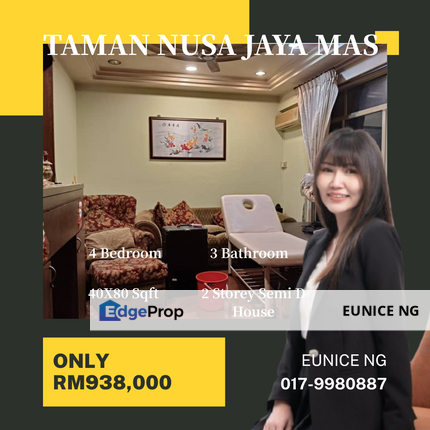 ⛳️ Nusa Jaya Mas Semi-D House For Sale , Johor, Skudai