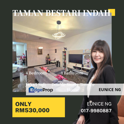 Taman Bestari Indah, Ulu Tiram (Double Storey Terrace House 18x65Sqft), Johor, Ulu Tiram