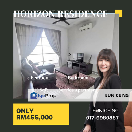 Horizon Residence Apartment @ Fully Furnished For Sell (1,213Sqft), Johor, Bukit Indah