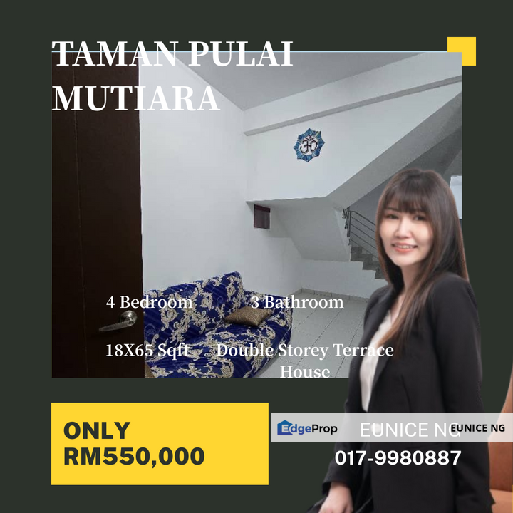 Taman Pulai Mutiara - Double Storey Terrace House 18x65Sqft, Johor, 