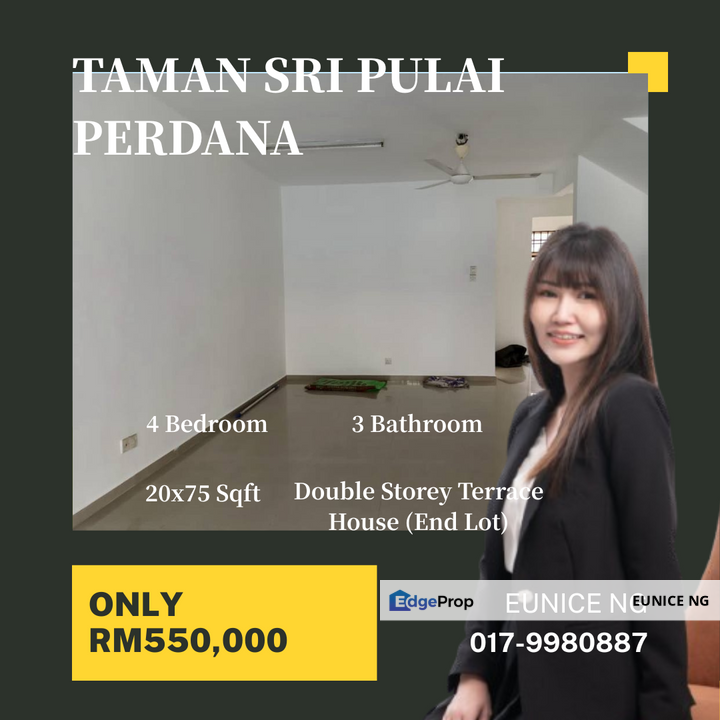 Taman Sri Pulai Perdana - Double Storey Terrace House (End Lot), Johor, Skudai