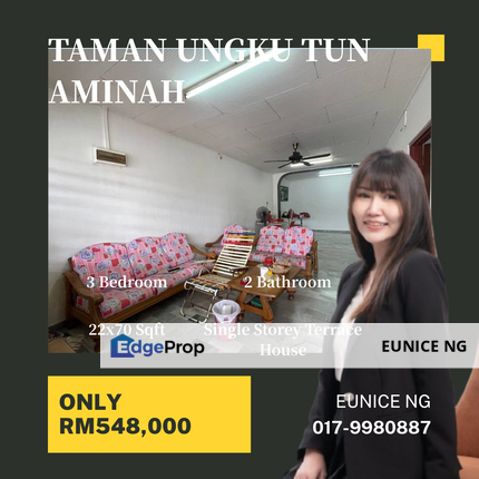 Jalan Bentara @ Taman Ungku Tun Aminah (Single Storey Terrace House), Johor, Skudai