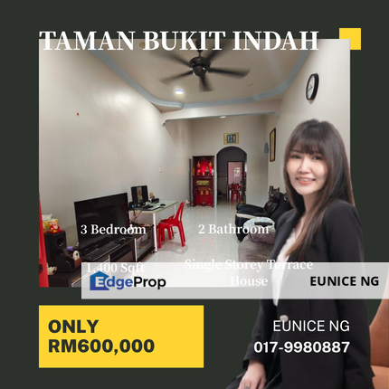 Taman Bukit Indah - Single Storey Terrace House, Johor, Johor Bahru