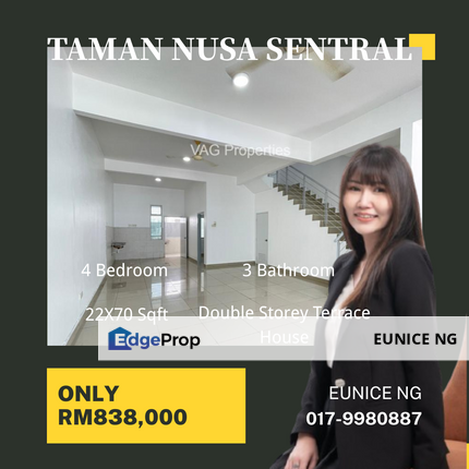 Taman Nusa Sentral (Double Storey Terrace House For Sale), Johor, 
