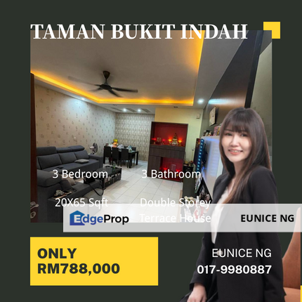 Taman Bukit Indah @ 20x65 Sqft Double Storey Terrace House, Johor, Johor Bahru