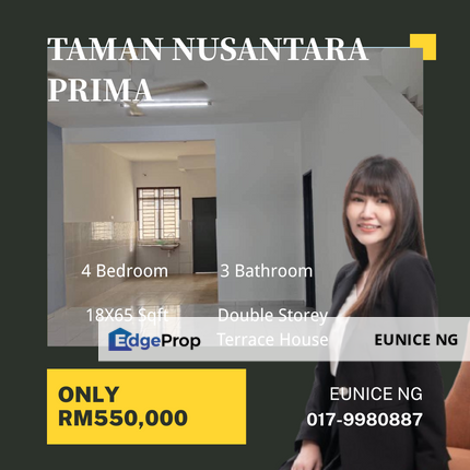 Taman Nusantara Prima @ 18x65Sqft Double Storey Terrace House, Johor, Gelang Patah