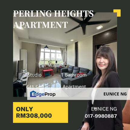 Perling Heights Apartment @ Studio 641 Sqft, Johor, Johor Bahru