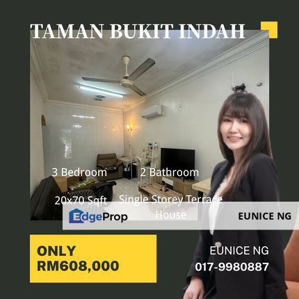 Bukit Indah Limited Single Storey Fully Extended, Johor, Johor Bahru