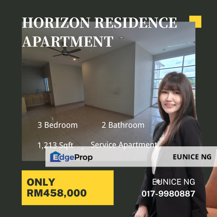 Horizon Residence Apartment - 1,213Sqft 3 Bedroom 2 Bathroom, Johor, Bukit Indah