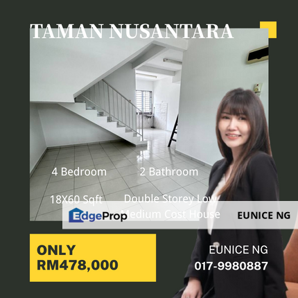 Taman Nusantara @ Gelang Patah 18x60Sqft Double Storey Low Medium Cost House, Johor, Gelang Patah