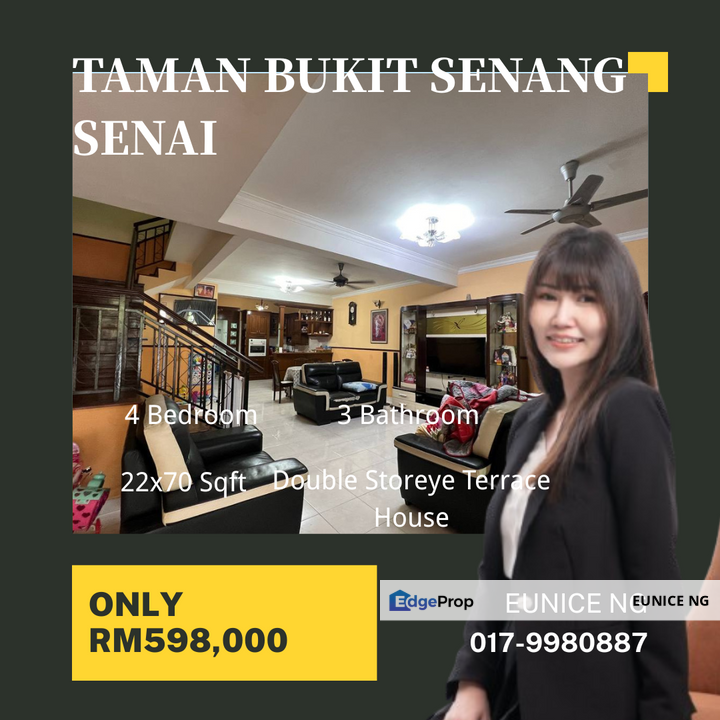 Taman Bukit Senang @ Senai - Double Storey Terrace House, Johor, Senai