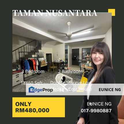 Taman Nusantara @ Gelang Patah - Double Storey Low Medium Cost 18x60Sqft, Johor, Gelang Patah