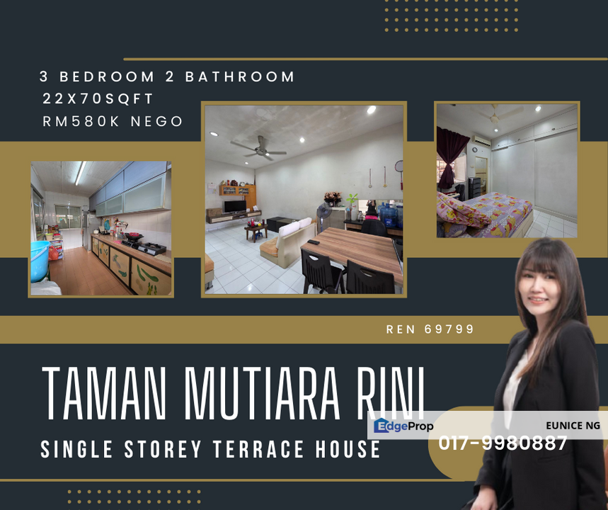 Taman Mutiara Rini - Single Storey Terrace House For Sale, Johor, Skudai