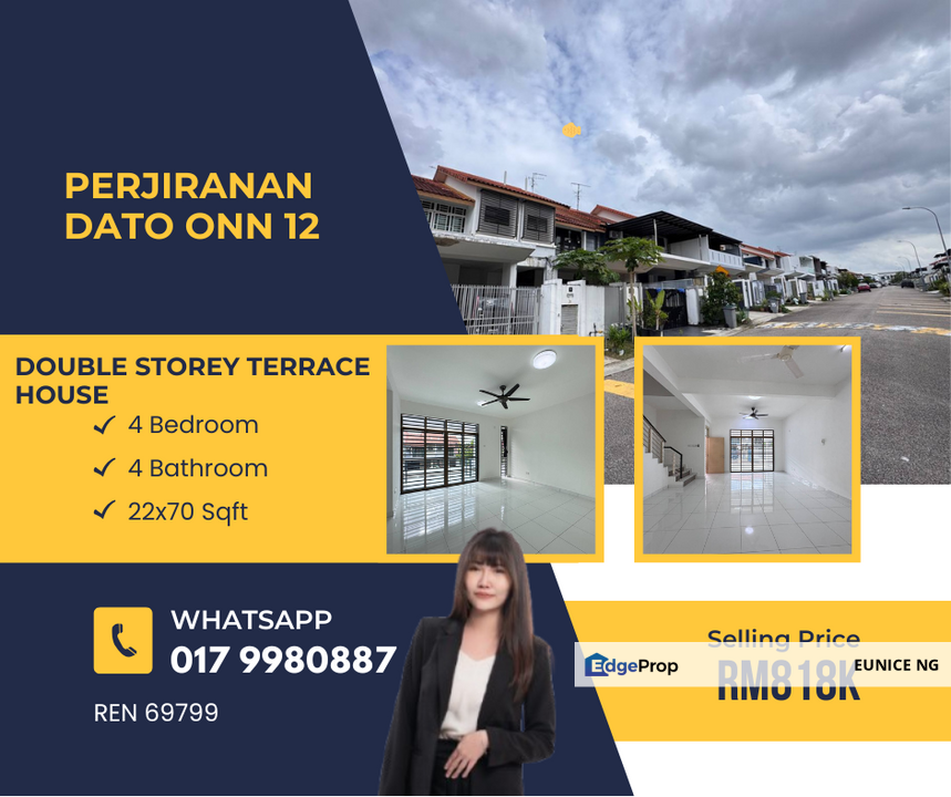 Perjiranan Dato Onn 12 22x70ft @ AAA Condition, Johor, Johor Bahru