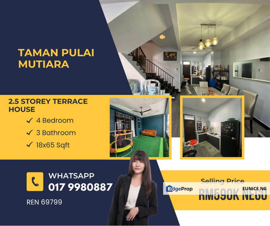 Taman Pulai Mutiara @ 2.5 Storey Terrace House For Sale, Johor, Kangkar Pulai