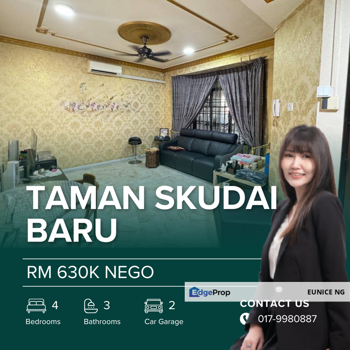 Jalan Hang Tuah, Taman Skudai Baru @ Unblock @ Double Storey Terrace House, Johor, Skudai