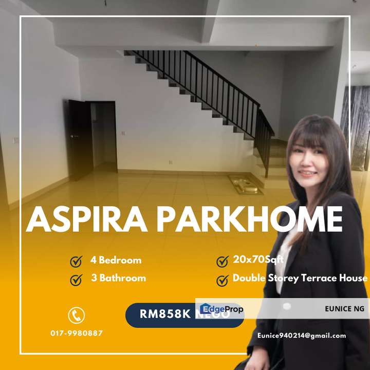 Aspira Parkhome, Gerbang @ Double Storey Terrace House For Sale, Johor, Gelang Patah