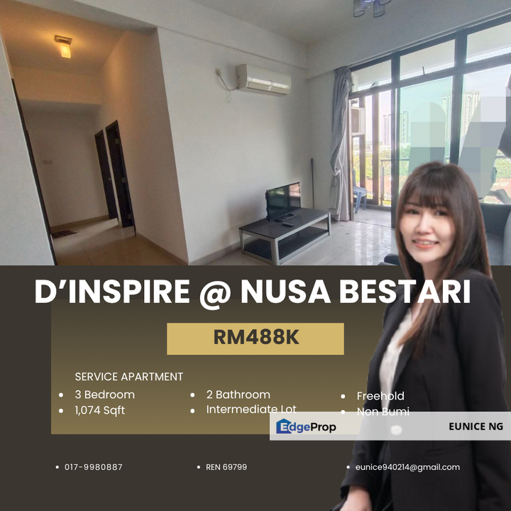 ( Nusa Bestari - D' Inspire ) Fully Furnished For Sale, Johor, Johor Bahru