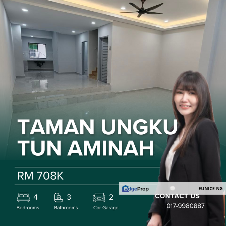 Jalan Nakhoda, Taman Ungku Tun Aminah - For Sale 22x67Sqft Double Storey Terrace House, Johor, Skudai