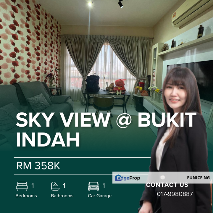 Sky View Apartment @ Bukit Indah - For Sale Partial Renoveted Unit, Johor, Bukit Indah