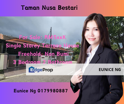 Taman Nusa Bestari @ Single Storey Terrace House, Johor, Skudai