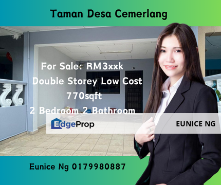 Taman Desa Cemerlang, Ulu Tiram, Double Storey Low Cost, Johor, Ulu Tiram