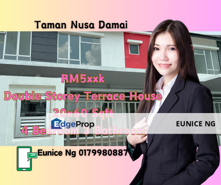 Taman Nusa Damai, Double Storey Terrace House, Johor, Pasir Gudang