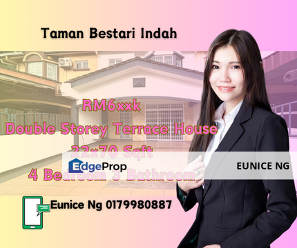 Taman Bestari Indah, Ulu Tiram, Double Storey Terrace House, Johor, Ulu Tiram