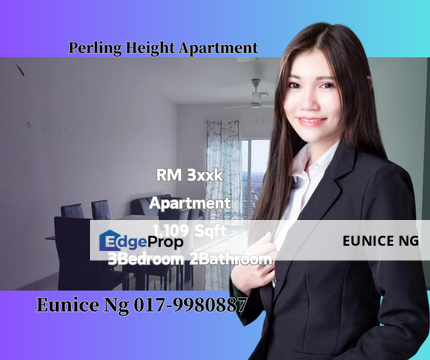 Perling Heights Apartment - (3Bedroom 2Bathroom), Johor, Johor Bahru