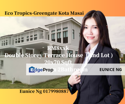 Eco Tropics-Greengate Kota Masai - ( Double Storey Terrace House End Lot ), Johor, Masai