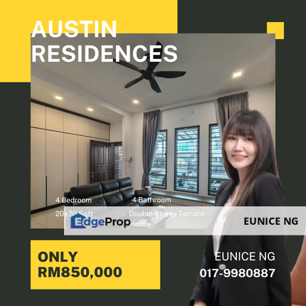 Austin Residence @ Taman Mount Austin - (Double Storey Terrace House), Johor, Johor Bahru