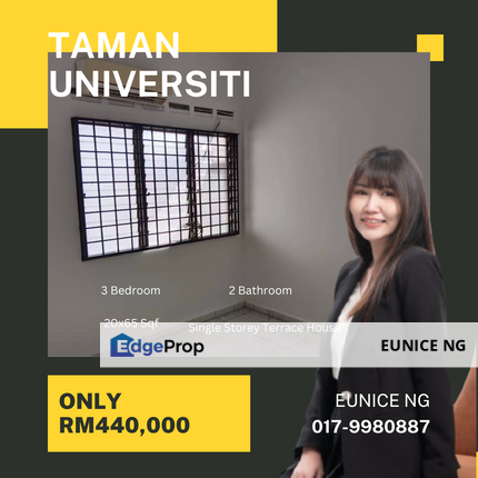 Jalan Penyiaran, Taman Universiti - ( Single Storey Terrace House For Sale ), Johor, Skudai