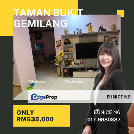 Taman Bukit Gemilang, Skudai - Double Storey Terrace House, Johor, Skudai