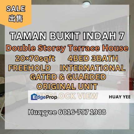 Taman Bukit Indah 7 Double Storey Terrace House , Johor, Johor Bahru