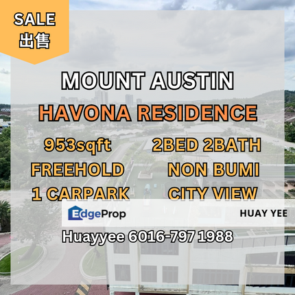 Havona 2bed 2bath with City View Sale, Johor, Johor Bahru