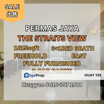 Permas Jaya The Straits View Condominium 3bedroom 3bathroom Fully Furnished Sale, Johor, Permas Jaya/Senibong