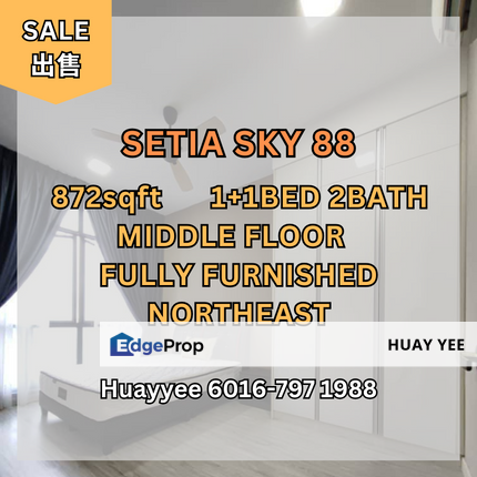 Setia Sky 88 Block B Fully Furnished For Sale, Johor, Johor Bahru