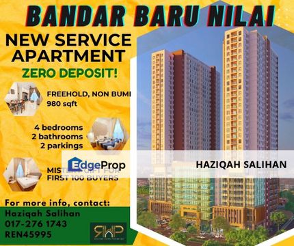 NEW PROJECT FOR SALE BANDAR BARU NILAI SERVICE APARTMENT, Negeri Sembilan, Nilai