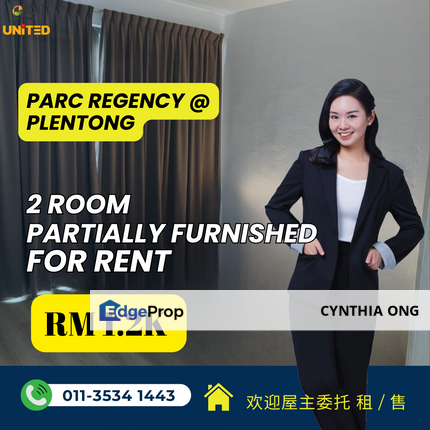 2 Room Parc Regency Partially Furnished For Rent, Johor, Masai