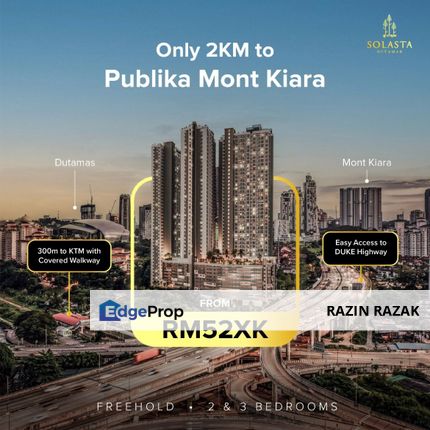 FOR SALES:  Freehold Serviced Residence @ Solasta, Dutamas, Kuala Lumpur, Dutamas