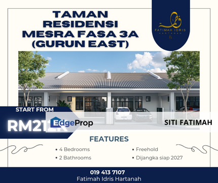 Zero Booking TAMAN RESIDENSI MESRA GURUN EAST, KEDAH, Kedah, Gurun