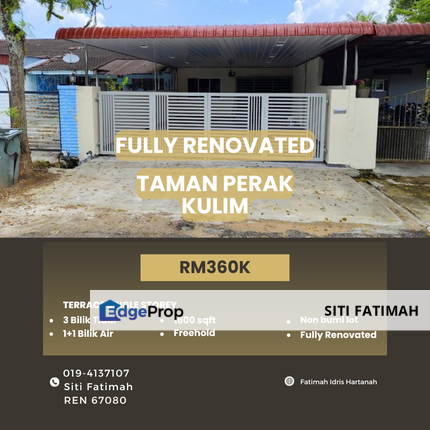 FULLY RENOVATED, TAMAN PERAK KULIM KEDAH , Kedah, Kulim